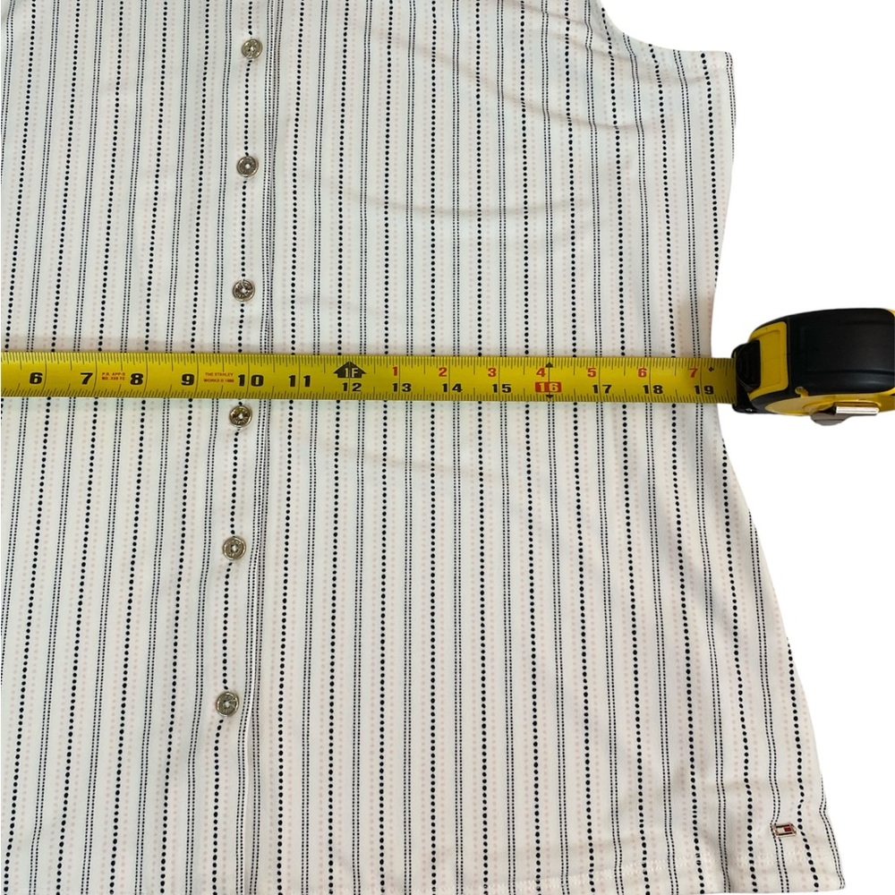 Tommy Hilfiger Beige Striped Button-Down Sleeveless Top - Picture 5 of 7